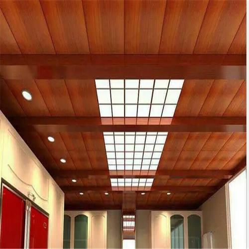 装饰木纹铝扣板-木纹铝扣板的工装吊顶图片-铝扣板木纹铝