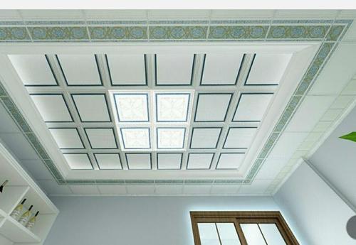 大厅半吊铝扣板效果图-铝扣板吊顶效果图