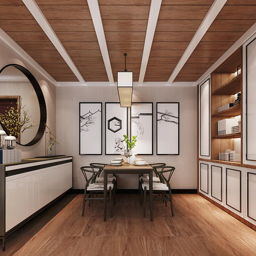 新中式客厅铝扣板吊顶-客厅铝扣板吊顶厂家之新中式铝扣板吊顶怎么样