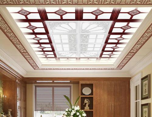 深咖色铝扣板图片