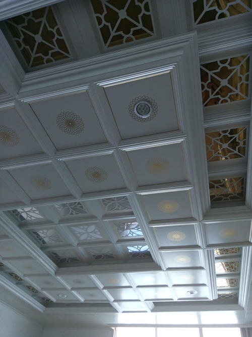 客厅吊顶铝扣板的大图-客厅铝扣板吊顶安装步骤复杂吗