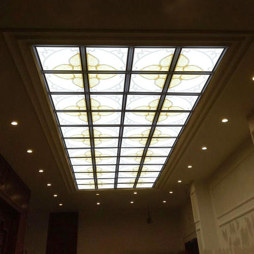 客厅天花纹铝扣板-客厅用铝扣板吊天花-客厅中式天花铝扣板