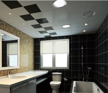 铝合金扣板吊顶效果图-金色铝扣板半吊顶效果图-铝扣板加钛合金边框效果图