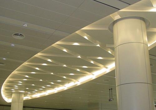 灰色铝单板包边-灰色冲孔铝单板装饰考古遗迹上的图书馆外墙