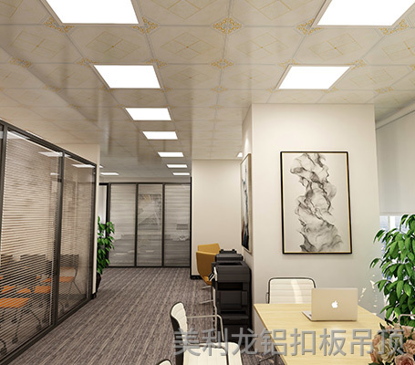 彩涂暗架铝扣板效果图