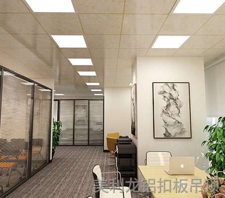 彩涂暗架铝扣板效果图