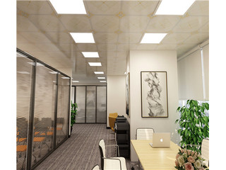 高级写字楼效果图这个样！老师傅都说这个铝天花吊顶很不错