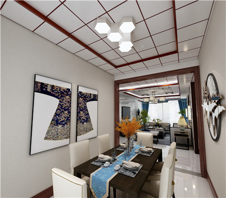 新中式吊顶效果图