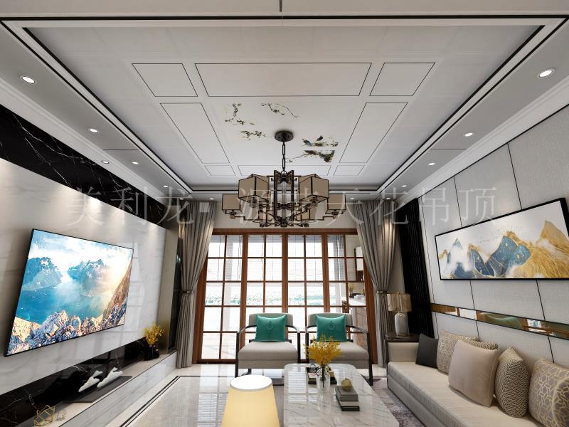 客厅铝蜂窝板吊顶