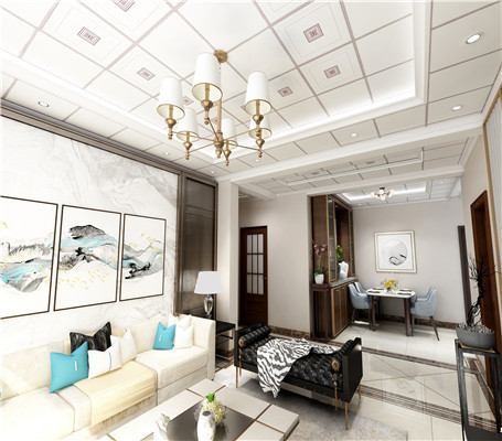 客厅铝扣板吊顶效果图