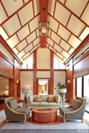吊顶铝扣板客厅效果图-客厅铝蜂窝板吊顶实景图
