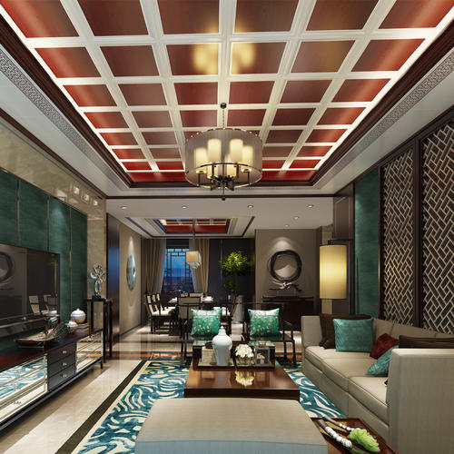 欧式客厅铝扣板-简欧式走廊吊顶怎么装