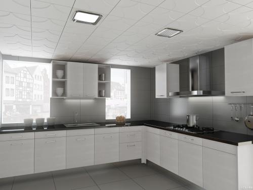 厨房吊顶用白色铝扣板-客厅铝扣板吊顶效果怎么样才好看