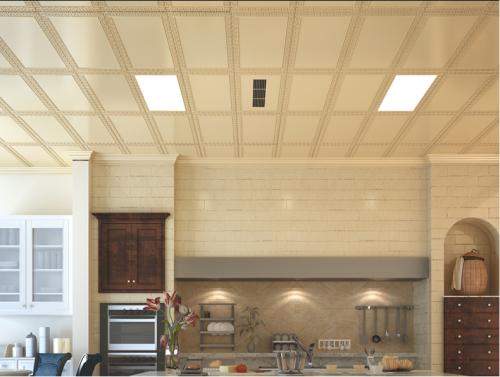 厨房专用铝扣板-工程专用600*600铝扣板吊顶效果图