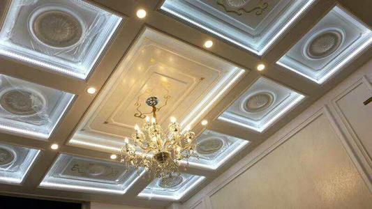 铝扣板错层吊顶怎么样做-客厅铝扣板吊顶的三种常见类型效果图